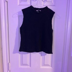 Cropped high neck tank top